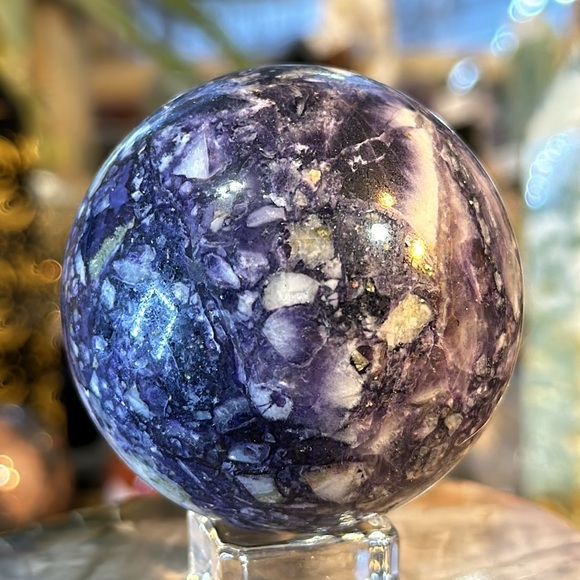Lepidolite Crystal Sphere! - Picture 5 of 6